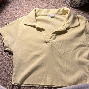Garage Cropped Polo Shirt, Size 4 (Size S)